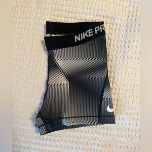Nike Pro Striped Black and White Shorts